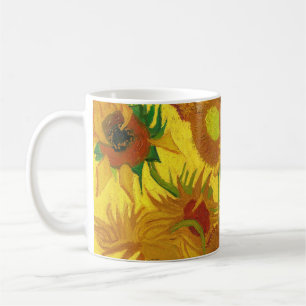 Van Gogh Fünfzehn Sonnenblumen in einer Vase Fine Tasse