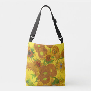 Van Gogh Fünfzehn Sonnenblumen in einer Vase Fine Tragetaschen Mit Langen Trägern