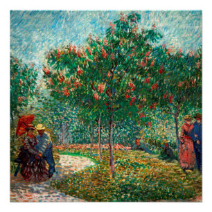 Van Gogh Garden in Montmartre Poster