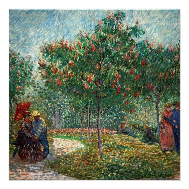 Van Gogh Garden in Montmartre Poster (Vorderseite)