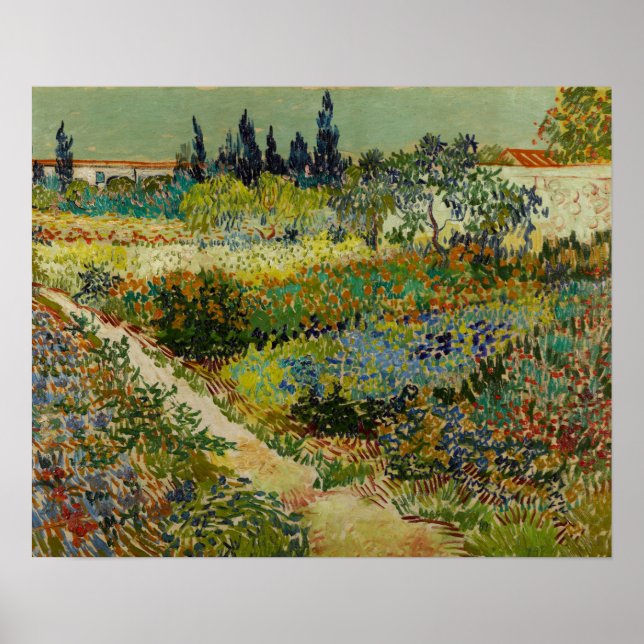 Van Gogh - Garten bei Arles Poster (Vorne)