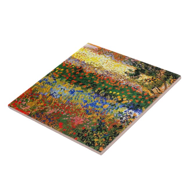 Van Gogh - Garten in Arles Fliese (Seite)