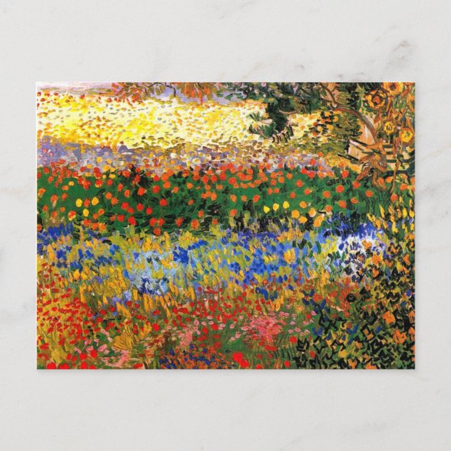 Van Gogh - Garten in Arles Postkarte (Vorderseite)