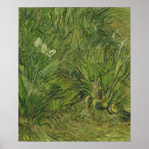 Van Gogh - Garten mit Schmetterlingen Poster
