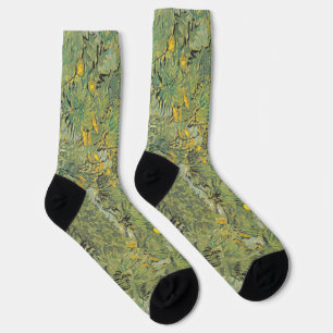 Van Gogh Gelbe Wiese - Klassische Blumenkunst Socken