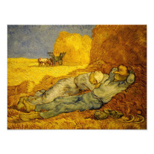 Van Gogh Gemälde der "Noon Erholung from Work" Fotodruck