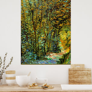 Van Gogh Gemälde, Ein Pfad im Wald Poster