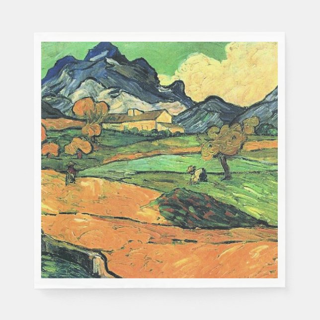 Van Gogh Gemälde, Mount Gaussier, Serviette (Vorderseite)