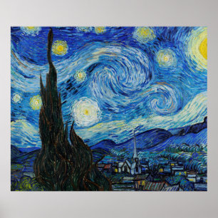 Van Gogh Gemälde of The Starry Night (1889) Poster