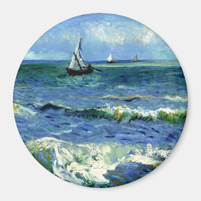 Van Gogh Gemälde, Seascape, Magnet (Vorne)