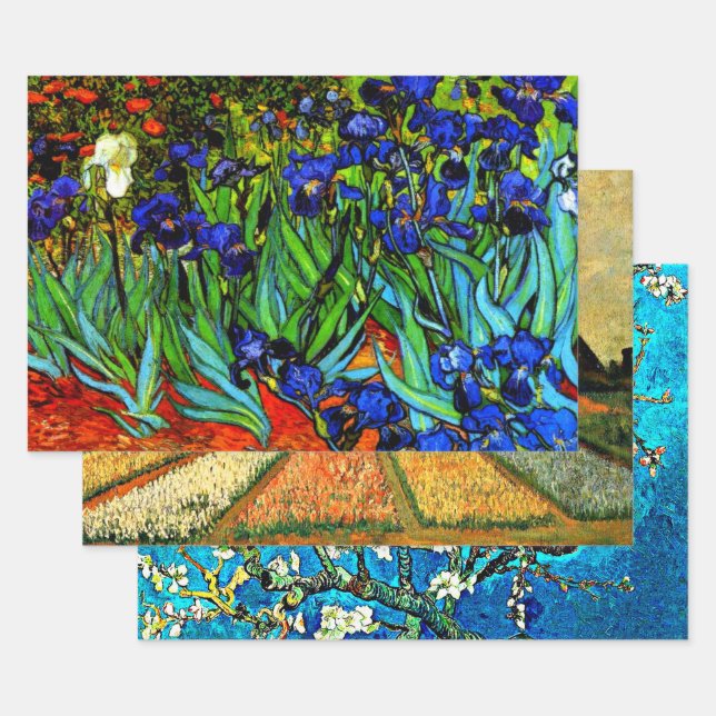 Van Gogh-Gemälde, Set von drei Geschenkpapier Set (Set)