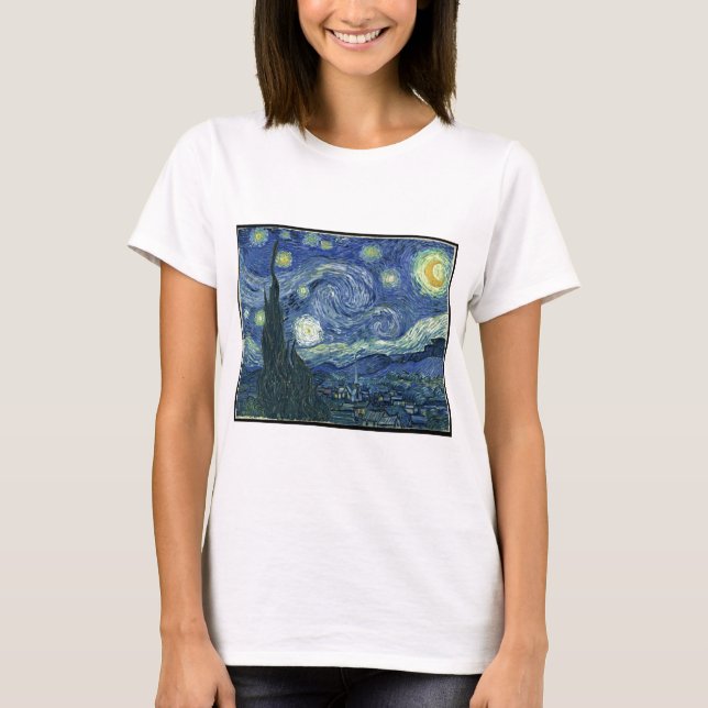 Van Gogh Gemälde:Starry Night Van Gogh T-Shirt (Vorderseite)