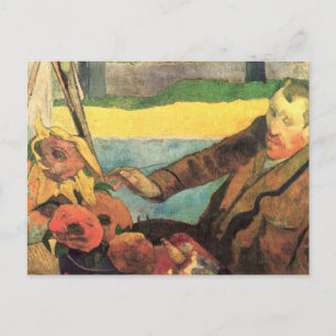 van Gogh Gemälde Sunflowers - Paul Gauguin Postkarte