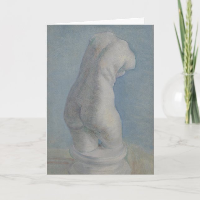 Van Gogh Gips-Torso - Blaue Klassische Kunst Karte (Vorderseite)