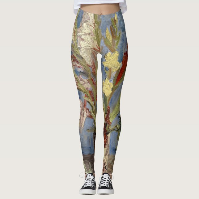 Van Gogh Gladioli und China Asters Galerie HD Kuns Leggings (Vorderseite)