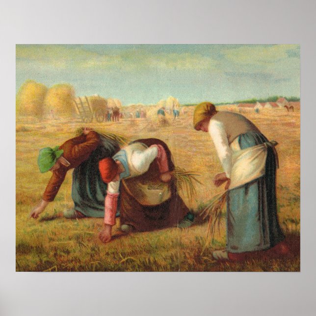 Van Gogh, Gleaners auf den Feldern Poster (Vorne)