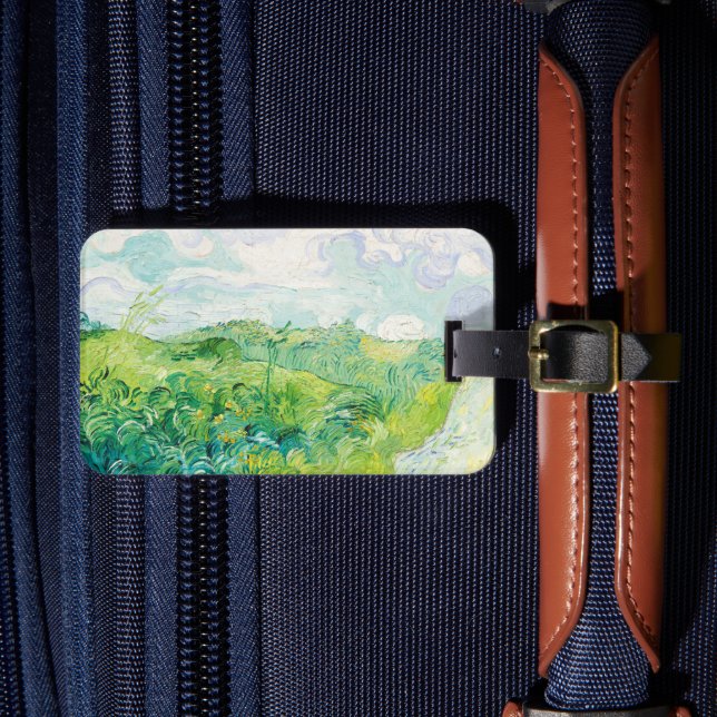 Van Gogh Green Wheat Fields Auvers. Impressionismu Gepäckanhänger (Vorderseite Insitu 4)