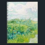 Van Gogh Green Wheat Fields Auvers. Impressionismu Notizblock<br><div class="desc">Van Gogh "Green Wheat Fields,  Auvers" Notebook. Grüne Impressionismus Kunst.</div>
