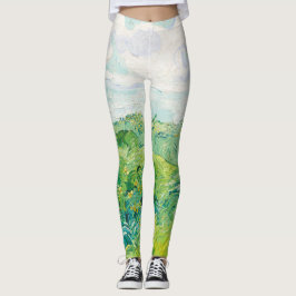 Van Gogh Green Wheat Fields Auvers. Impressionisti Leggings