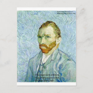 Van Gogh "Harte Arbeit" Weisheitszitat Geschenke & Postkarte