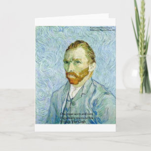 Van Gogh "Harte Arbeit" Weisheitszitate Geschenke  Karte