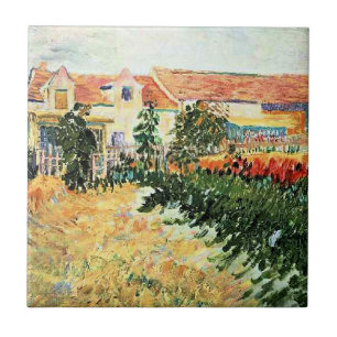 Van Gogh - Haus mit Sonnenblumen Fliese