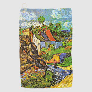 Van Gogh - Häuser in Auvers, berühmtes Gemälde Golfhandtuch
