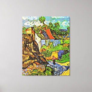 Van Gogh - Häuser in Auvers Leinwanddruck