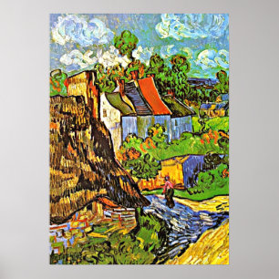 Van Gogh - Häuser in Auvers Poster
