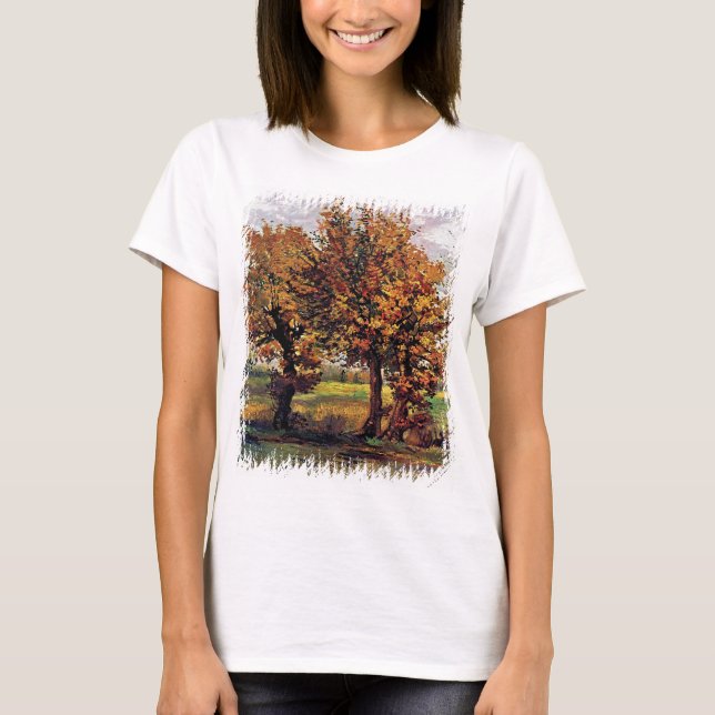 Van Gogh - Herbstlandschaft mit vier Bäumen T-Shirt (Vorderseite)
