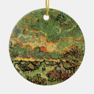 Van Gogh Hütten Cypresses Reminiszenz von Nord Keramik Ornament