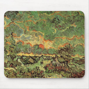 Van Gogh Hütten Cypresses Reminiszenz von Nord Mousepad
