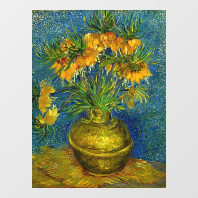 Van Gogh Imperial Fritillaries Fensteraufkleber (Blatt)