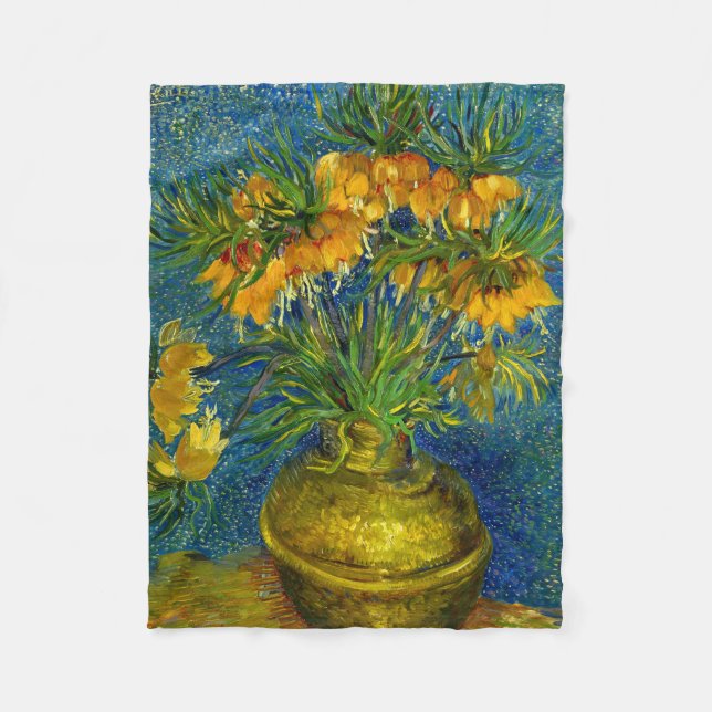 Van Gogh Imperial Fritillaries Fleecedecke (Vorderseite)