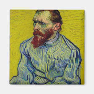 Van Gogh in der offenen Zwangsjacke - Gelb Magnet