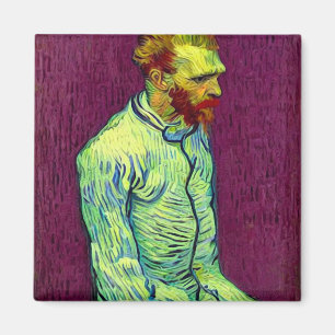 Van Gogh in der offenen Zwangsjacke - Roter Wein Magnet