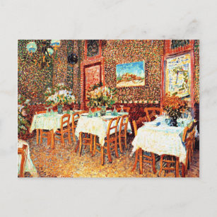 Van Gogh - Inneres eines Restaurants Postkarte