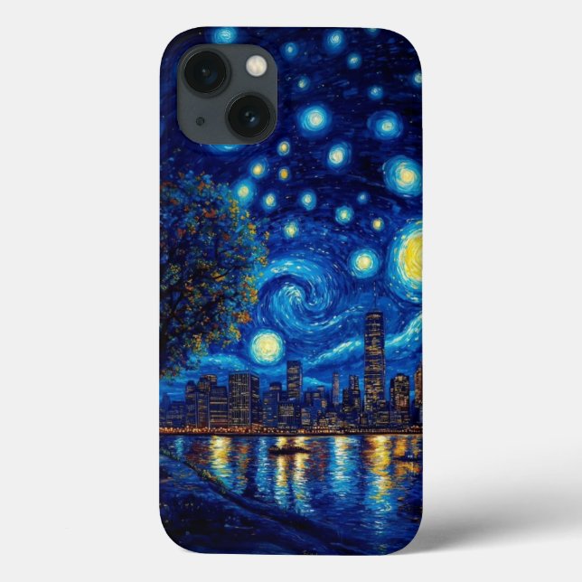Van Gogh Inspired: Starry Night Ocean Edition Case-Mate iPhone Hülle (Rückseite)