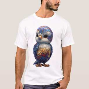 Van Gogh inspirierte Impasto-Prism-Eule Männer T-Shirt