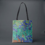 Van Gogh Ire. Blauer Vintager Impressionismus<br><div class="desc">Van Gogh "Ire" Tote Tasche. Blauer Blumenimpressionismus Kunst.</div>