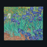 Van Gogh Ire. Blauer Vintager Impressionismus Fleecedecke<br><div class="desc">Van Gogh "Ire" Fleecedecke. Blauer Blumenimpressionismus Kunst.</div>