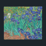 Van Gogh Ire. Blauer Vintager Impressionismus Fleecedecke<br><div class="desc">Van Gogh "Ire" Fleecedecke. Blauer Blumenimpressionismus Kunst.</div>