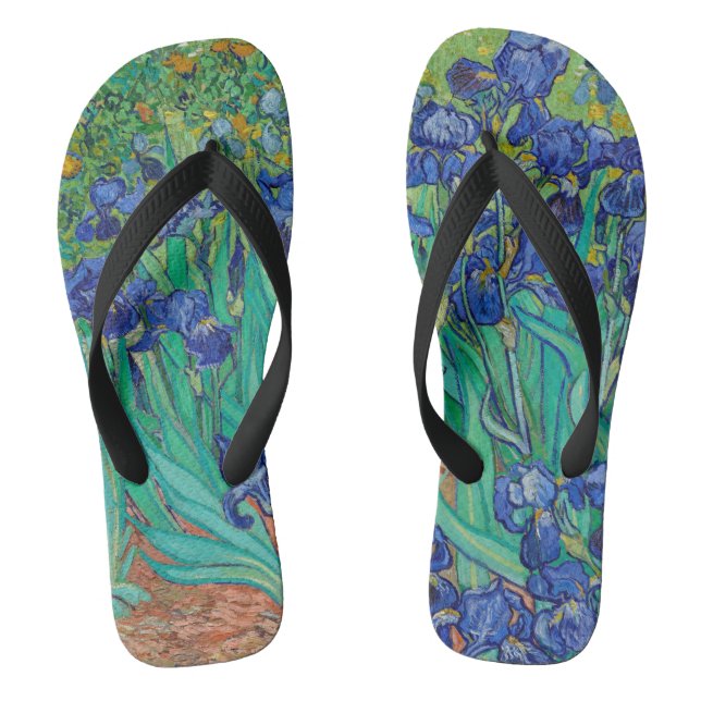 Van Gogh Ire. Blauer Vintager Impressionismus Flip Flops (Fußbett)