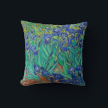 Van Gogh Ire. Blauer Vintager Impressionismus Kissen<br><div class="desc">Van Gogh "Ire" werfen Kissen. Blauer Blumenimpressionismus Kunst.</div>