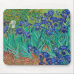 Van Gogh Ire. Blauer Vintager Impressionismus Mousepad<br><div class="desc">Van Gogh "Ire" Mausknöpfe. Blauer Blumenimpressionismus Kunst.</div>