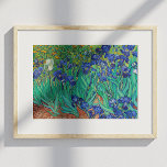 Van Gogh Ire. Blauer Vintager Impressionismus Poster<br><div class="desc">Van Gogh "Ire" Poster. Blauer Blumenimpressionismus Kunst.</div>