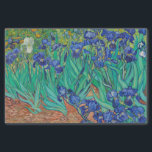 Van Gogh Ire. Blauer Vintager Impressionismus Seidenpapier<br><div class="desc">Van Gogh "Ire" Gewebepapier. Blauer Blumenimpressionismus Kunst.</div>