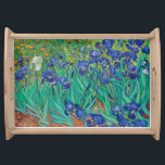 Van Gogh Ire. Blauer Vintager Impressionismus Serviertablett<br><div class="desc">Van Gogh "Ire" Serviertablett. Blauer Blumenimpressionismus Kunst.</div>