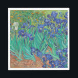 Van Gogh Ire. Blauer Vintager Impressionismus Serviette<br><div class="desc">Van Gogh "Ire" Serviette. Blauer Blumenimpressionismus Kunst.</div>