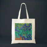 Van Gogh Ire. Blauer Vintager Impressionismus Tragetasche<br><div class="desc">Van Gogh "Ire" Tote Tasche. Blauer Blumenimpressionismus Kunst.</div>